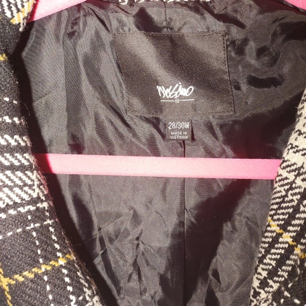 MOSSIMO PLAID PEACOAT W/SHAWL TYPE COLLAR-SIZE: 28/30W-LIKE NEW - Picture 3 of 7
